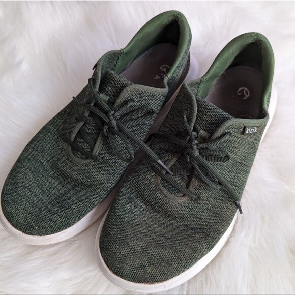Kizik Madrid Comfortable Breathable Eco-Knit Slip On Sneakers Men's 11 green - Picture 1 of 8